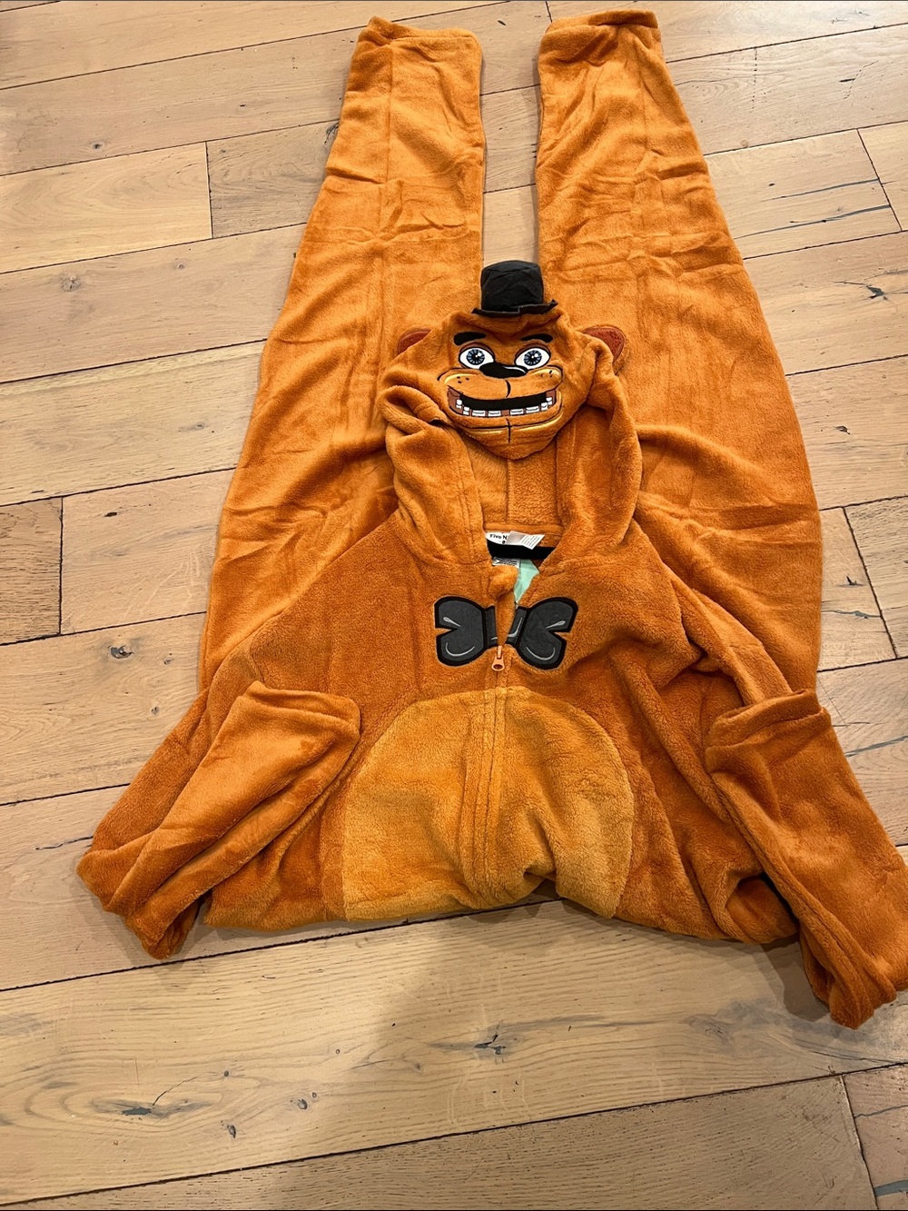 Five nights at Freddy’s Orange Plush Bear adult Costume Onesie